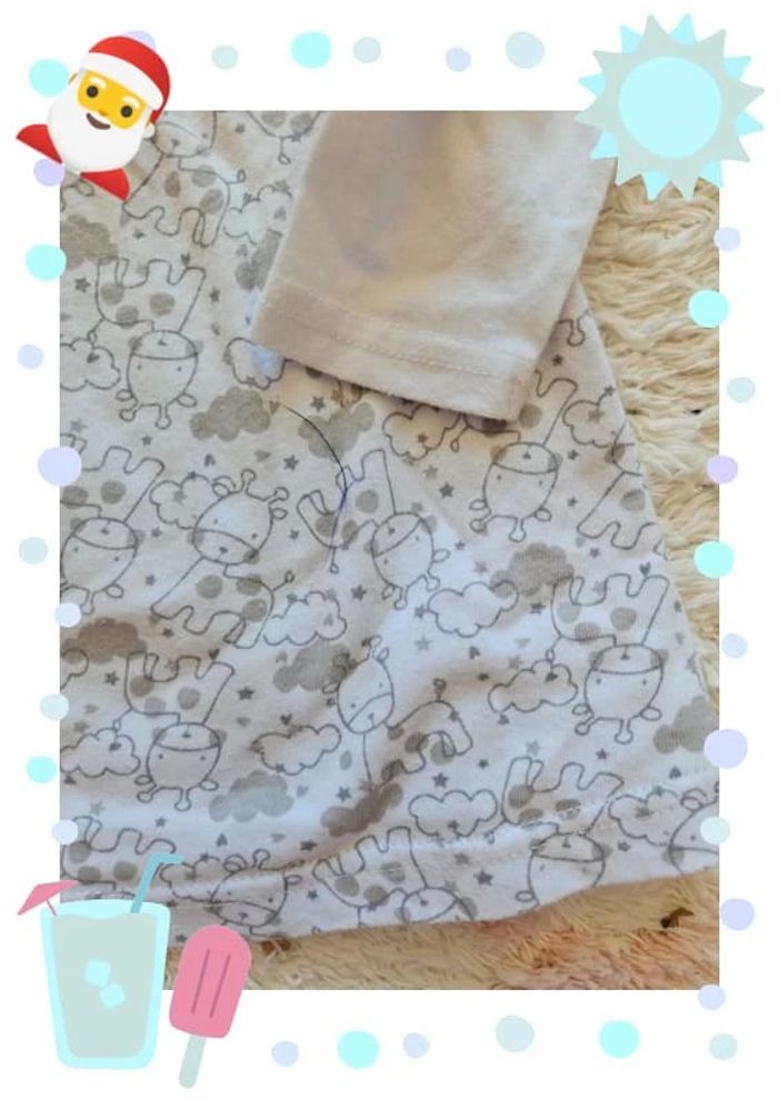 pull manche longue fille 6 mois blanc et gris imprimé motif - photo numéro 2