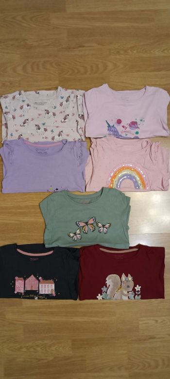 Lot 7 t-shirts ML 5/6 ans