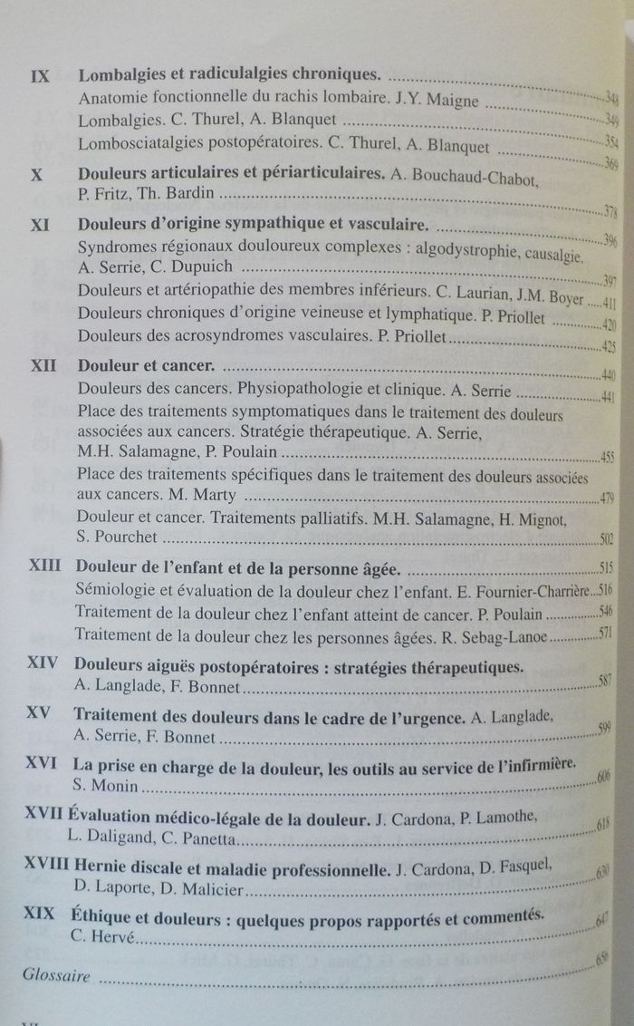 LA DOULEUR EN PRATIQUE QUOTIDIENNE Diagnostic et Traitements - photo numéro 7