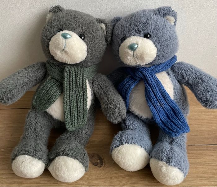 Lots 2 Ours en Peluche Bleu et Kaki - photo numéro 8