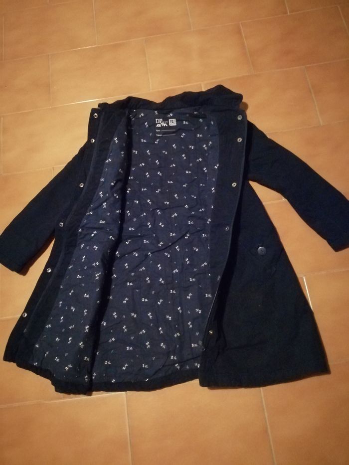 manteau parka marine taille 12 ans avec capuche DPAM - photo numéro 3