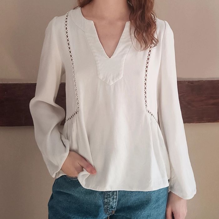 Blouse blanche péplum Ba&sh - photo numéro 3