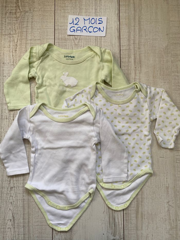 Lot body à manches longues lapin