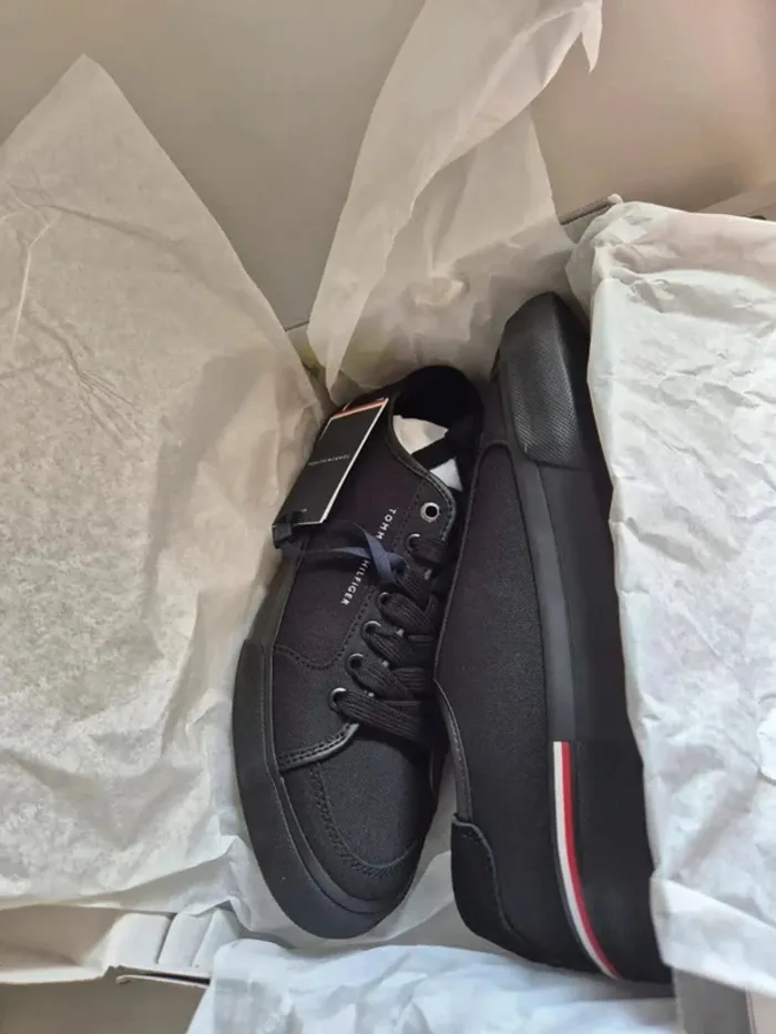 Tommy Hilfiger Baskets Vulcanisées Homme mixte Taille 40 Core Corporate Canvas Basses, Noir - photo numéro 13