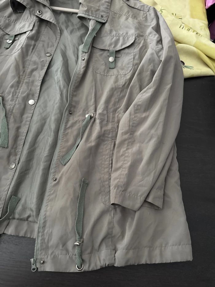 Veste kaki imitation militaire grande taille - photo numéro 5