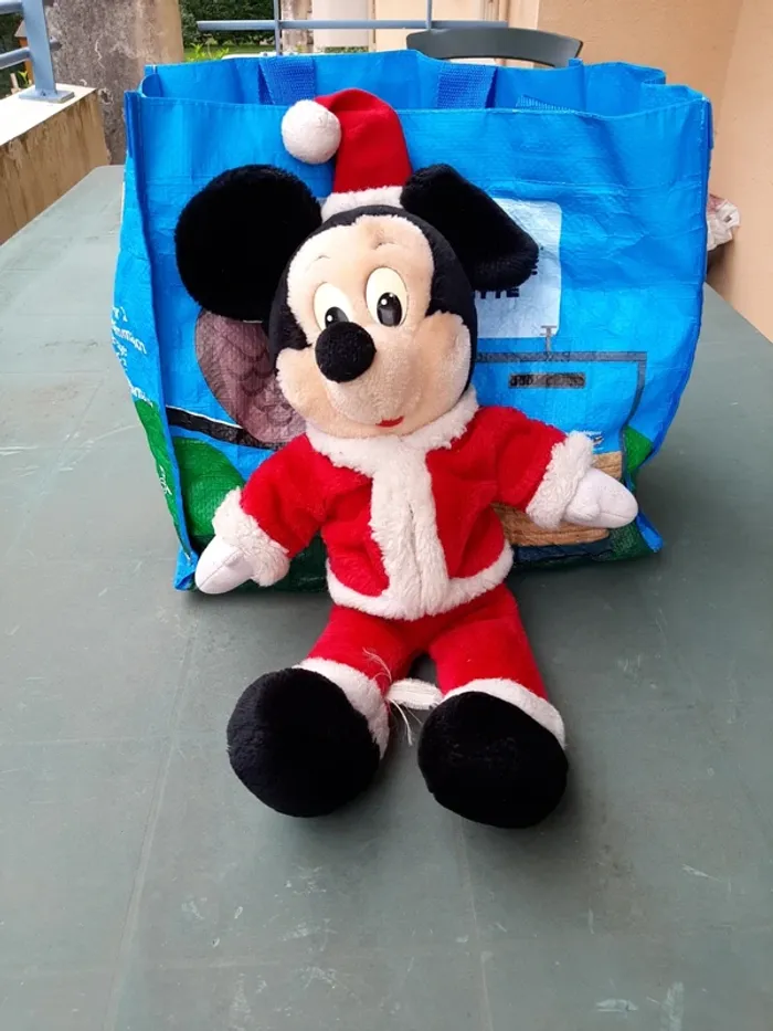 Peluche Mickey Disney Noël Eurodisney vintage