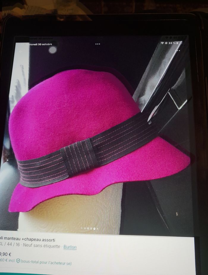 Joli manteau + chapeau assorti - photo numéro 5