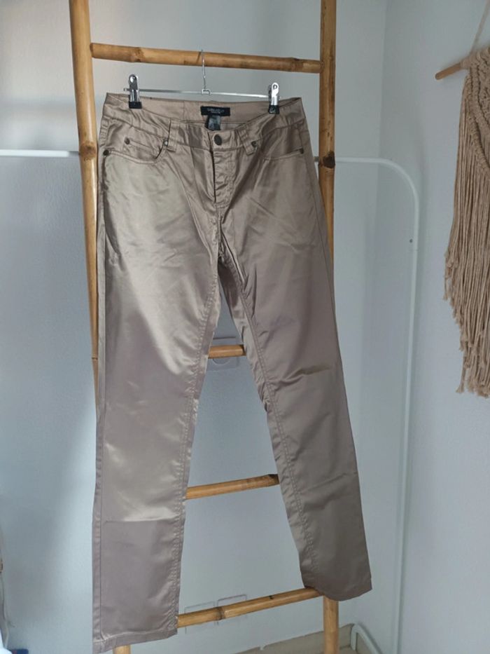 Pantalon brillant vert kaki Sara Kelly by Ellos taille 40