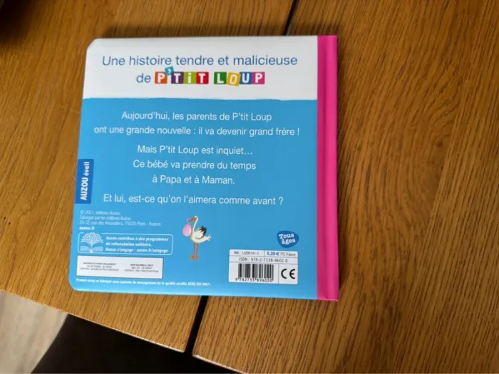 9782733896020 Livre P’tit Loup devient grand frère état neuf enfant - photo numéro 2