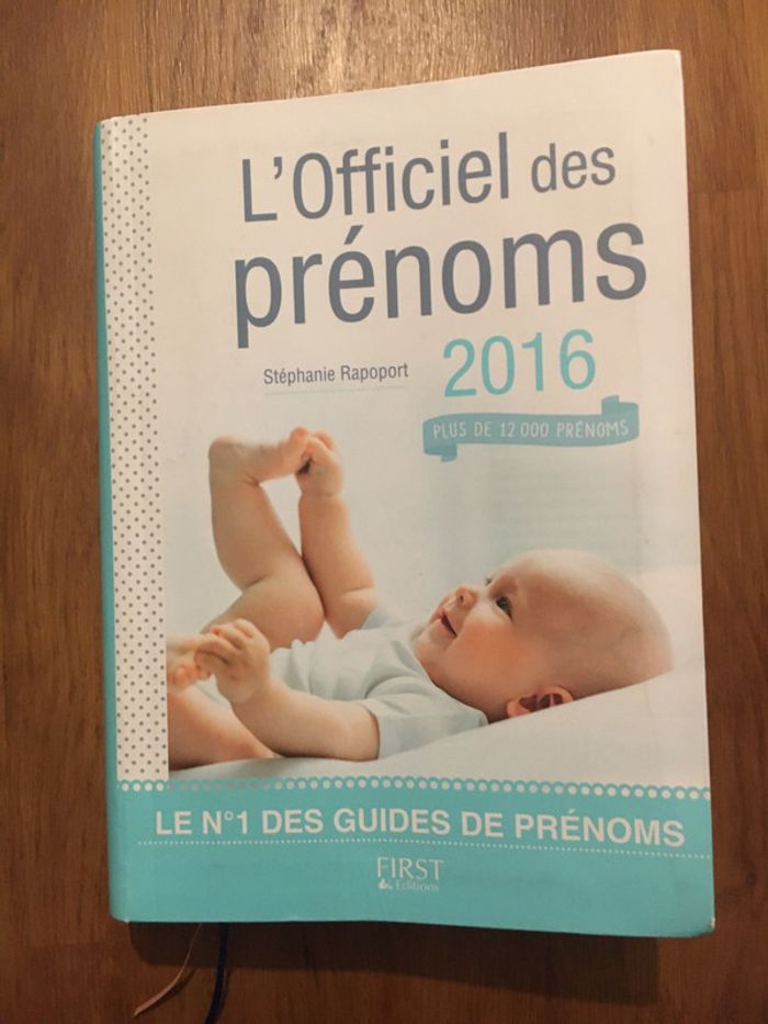 L’officiel des prénoms 2016