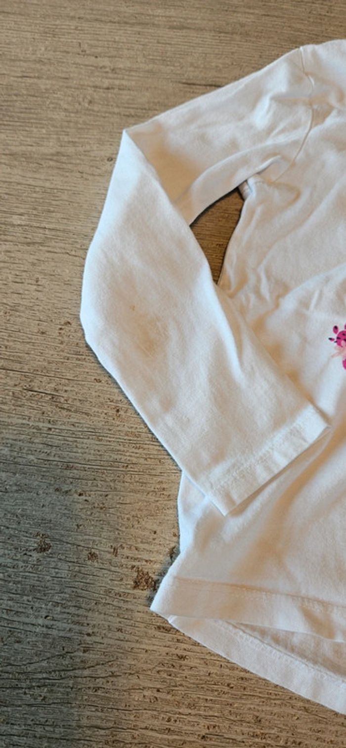 T shirt blanc à manches longues, avec dessin de cactus, Kiabi, 6 ans - photo numéro 5