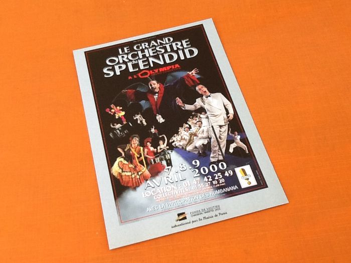 Carte postale publicitaire Le Grand Orchestre du Splendid à l' Olympia (7,8,9 Avril 2000) - photo numéro 4