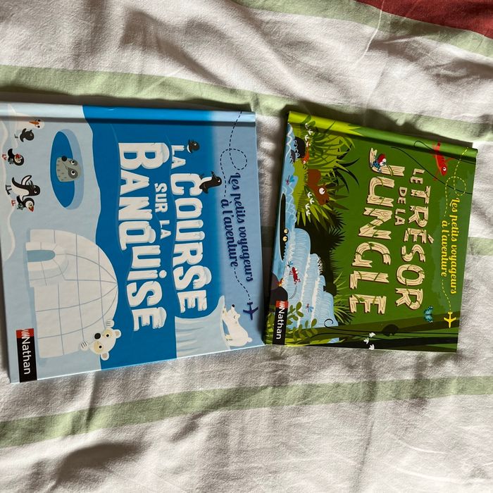 2 livres Nathan: les petits voyageurs à l’aventure