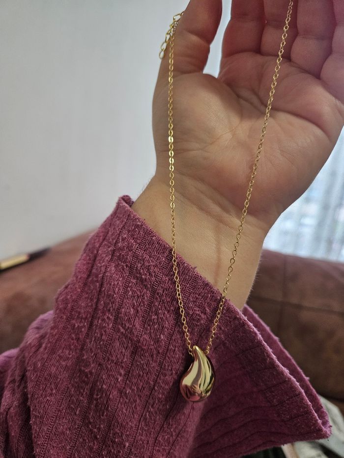 Boucle d'oreille et collier goutte d'eau - photo numéro 2