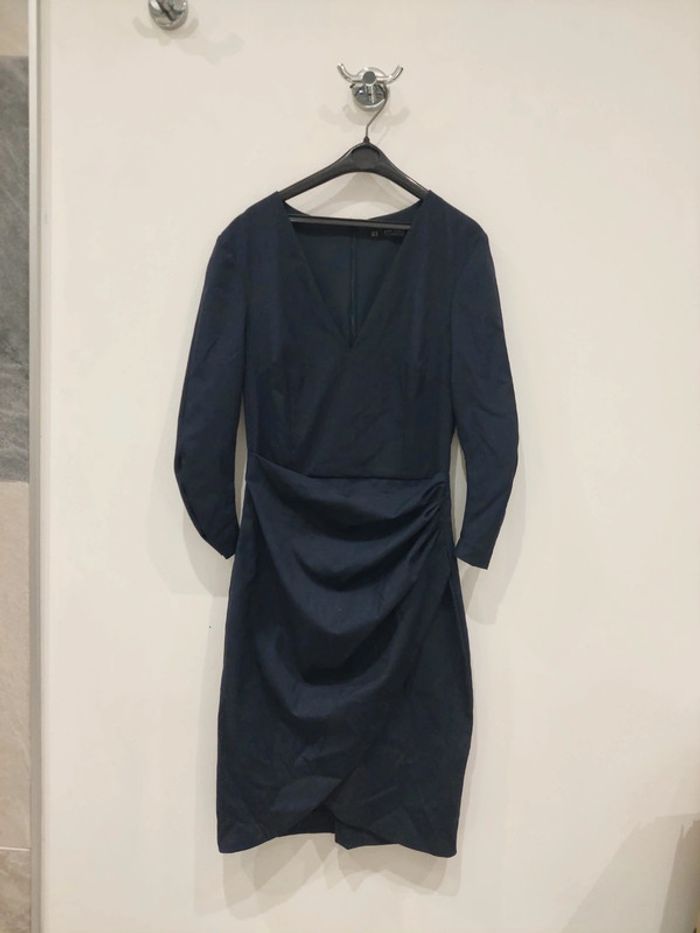 Robe femme droite bleu marine ZARA tXS