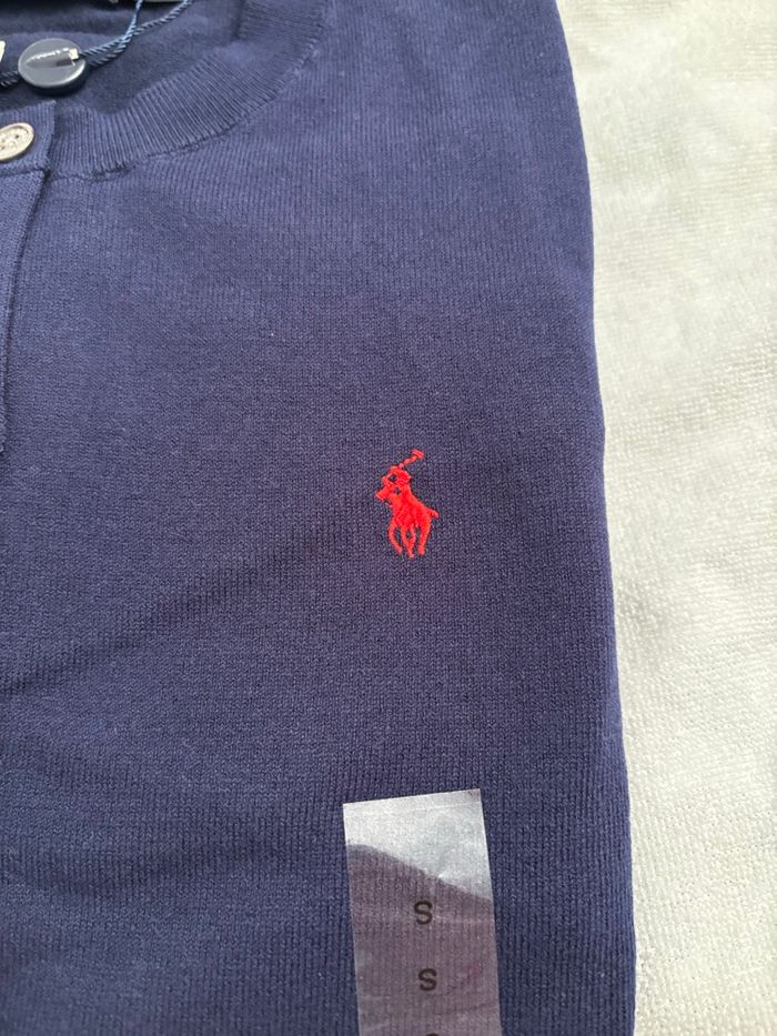 Cardigan Ralph Lauren femme taille S bleu marine - photo numéro 7