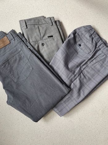 Lot 3 pantalons ton gris