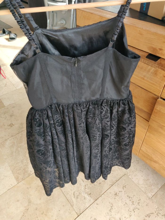 Robe de bal robe de soirée taille 14 ans à bretelles sequins et têtes de mort - photo numéro 9