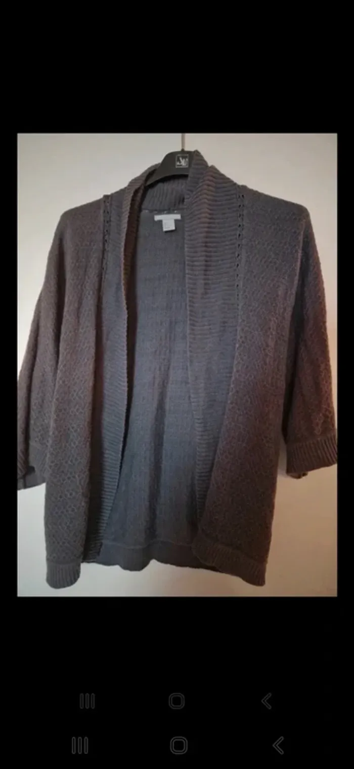 Gilet hm gris taille s - photo numéro 4
