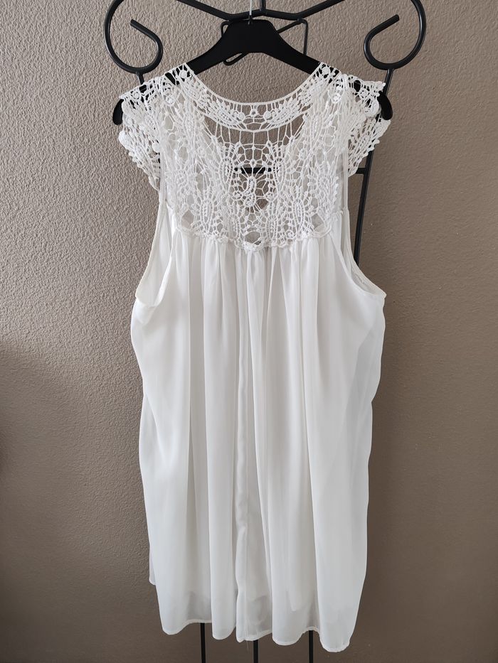 Robe blanche/macramé SALORA - photo numéro 3