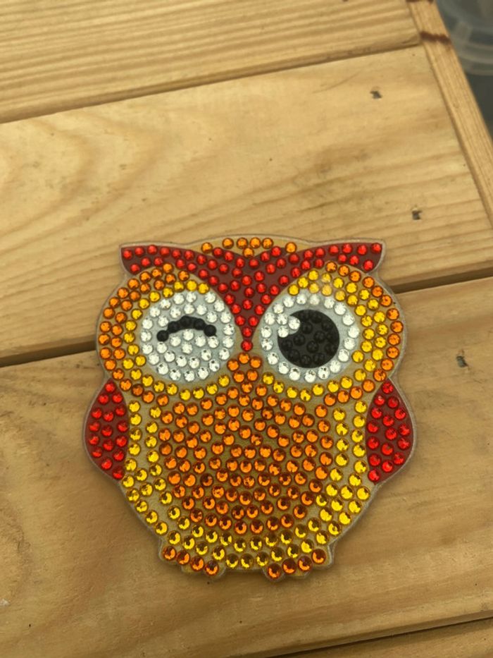 Magnet hibou 🦉 en Diamond painting