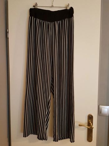 Pantalon léger en voile noir