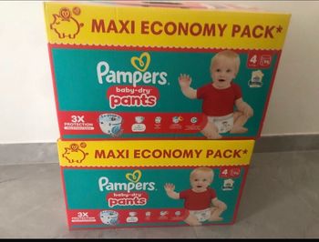 Lot 2 cartons Pampers pants taille 4