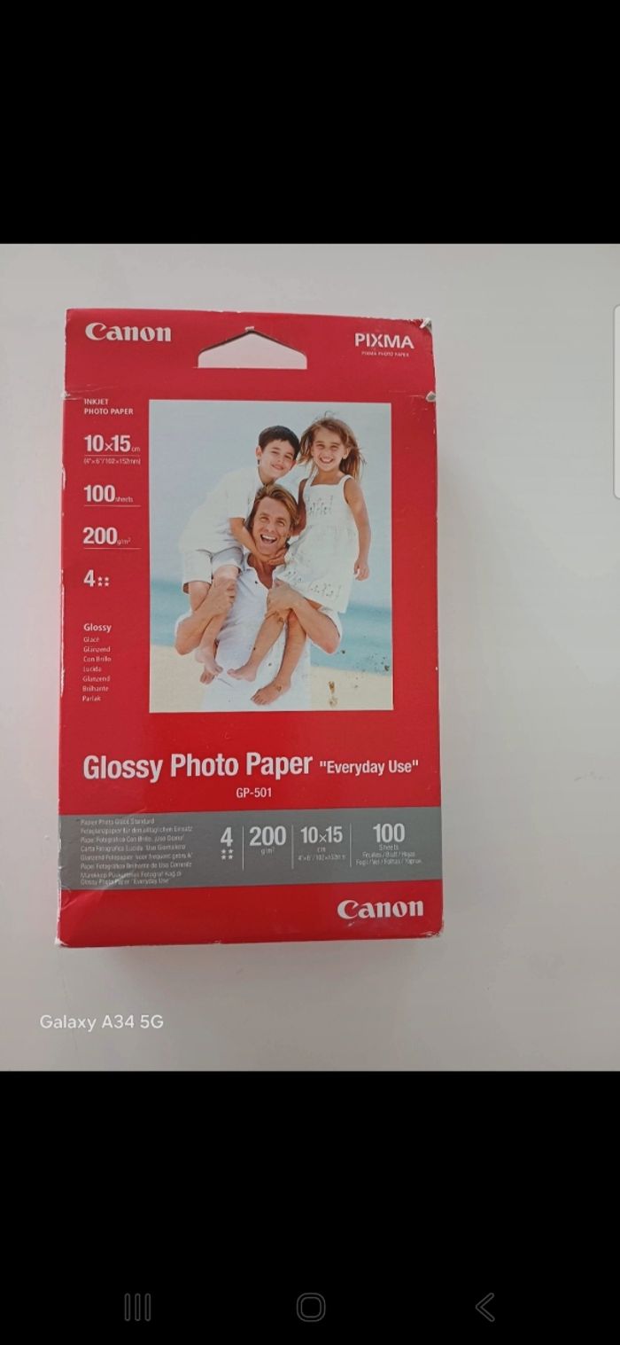 Papier photo glacé canon