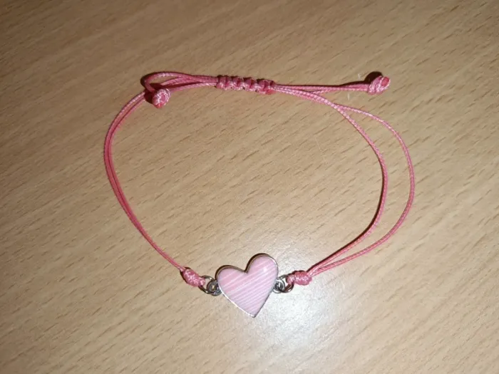 Bracelet coeur rose