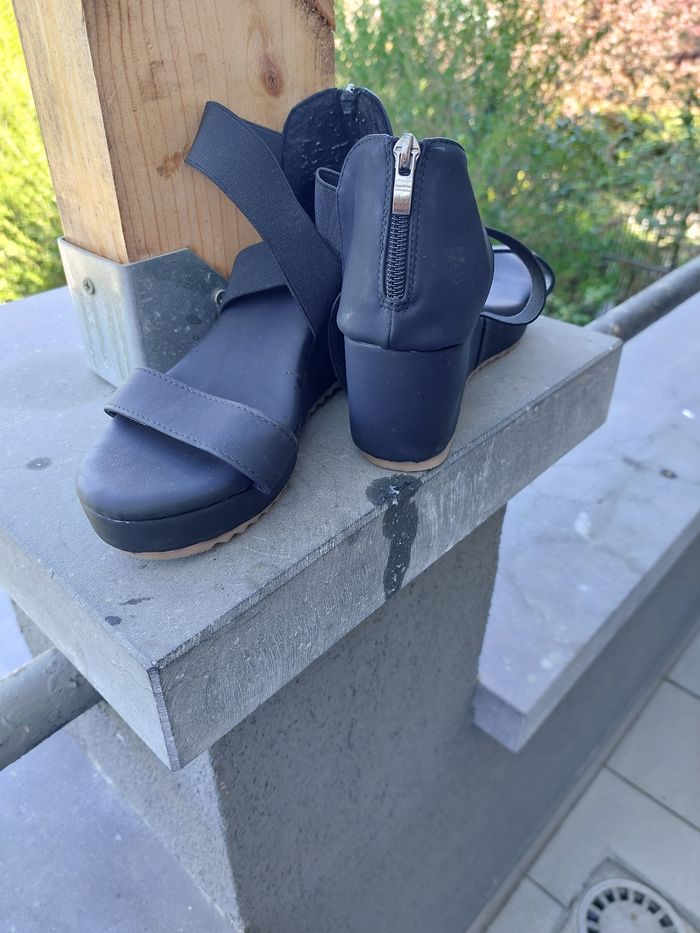 Sandales shine noir 38