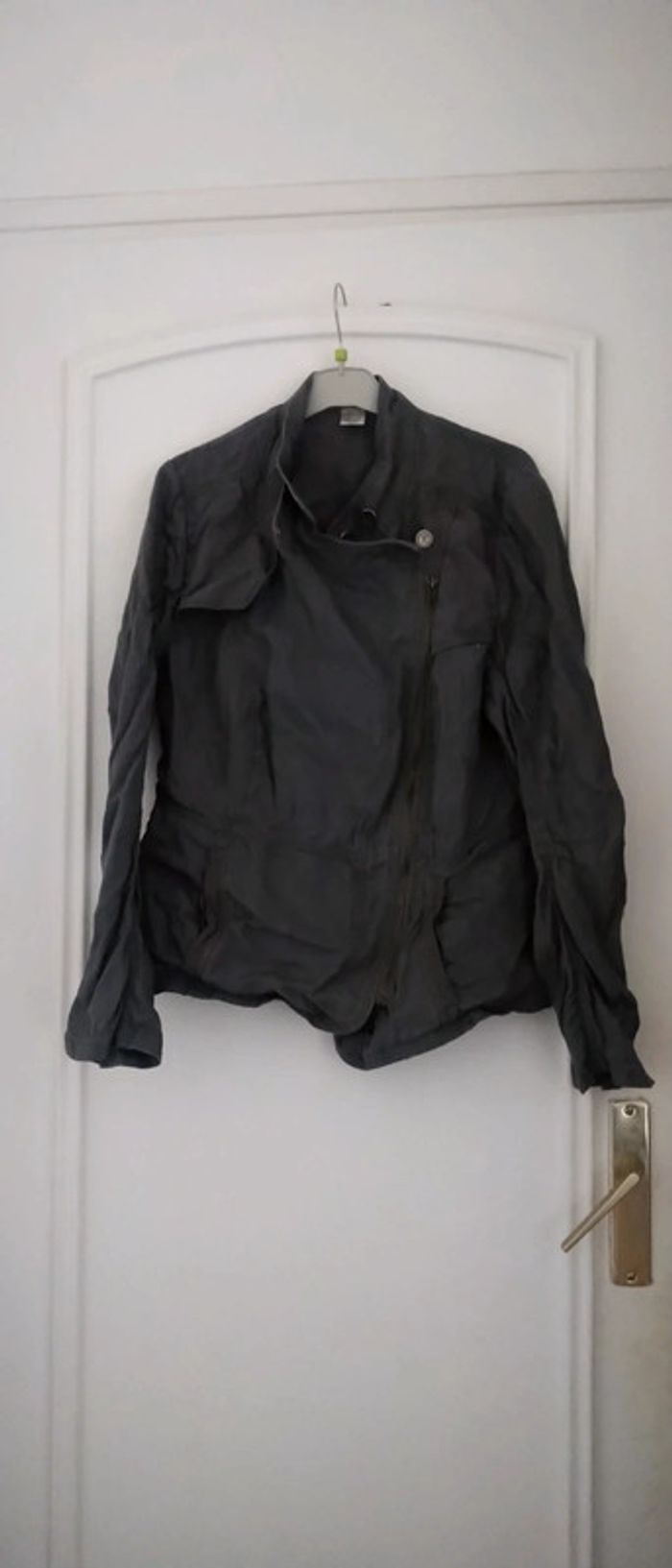 Veste en lin style perfecto gris femme 44 la redoute - photo numéro 3