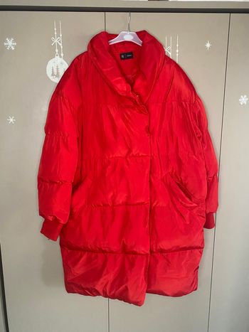 Doudoune mi-longue rouge - Taille L/XL