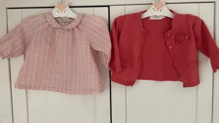 Ensemble Gilet Cyrillus et Blouse Boutchou 3 mois - photo numéro 3