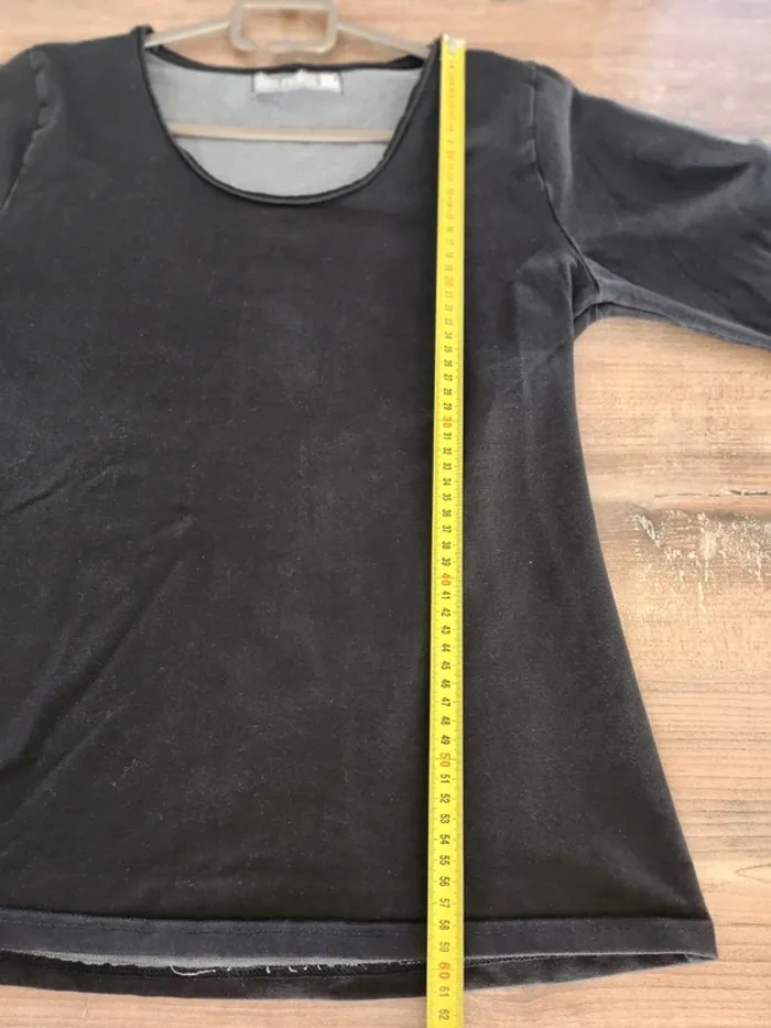 Tee-shirt haut manches longues taille 42 noir en excellent état Chose promise - photo numéro 6
