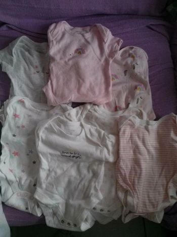 Lot de 7 bodies manches courtes Primark