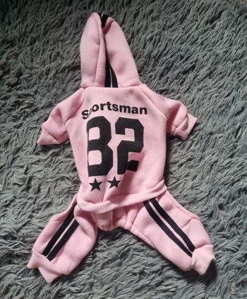 Combinaison jogging rose taille XS pour chien ou chat