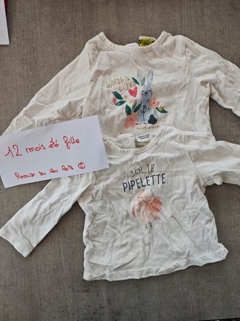 Lot de 2 t-shirts manches longues