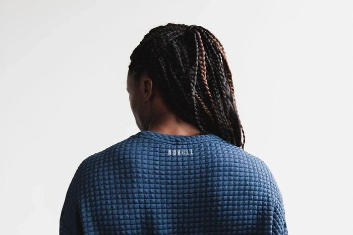 Pull Nobull matelassé bleu marine taille S femme - photo numéro 10