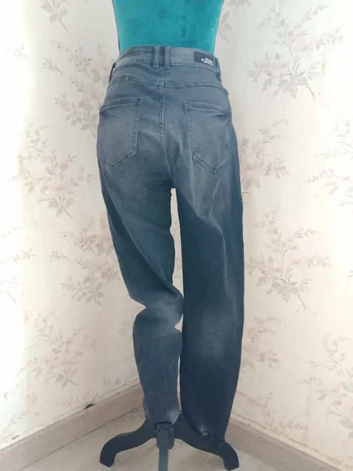 Jeans skinny noir super high waist à trous délavé / fb sister / ( w31) - photo numéro 3