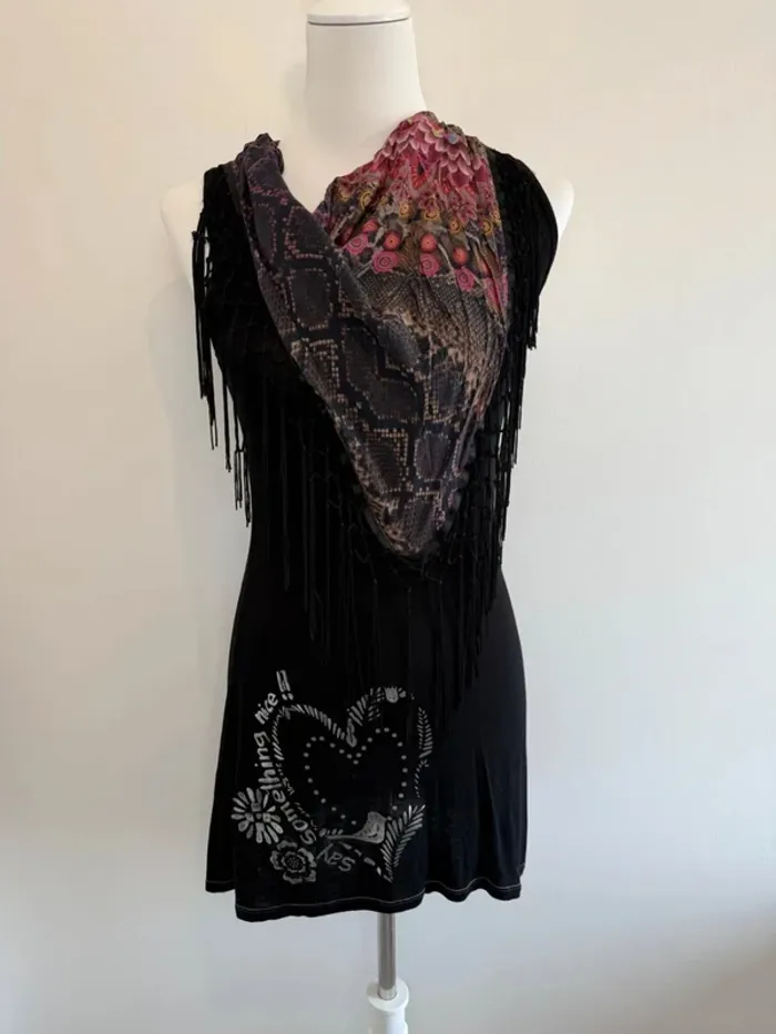 Robe d'été Desigual noire taille S neuve