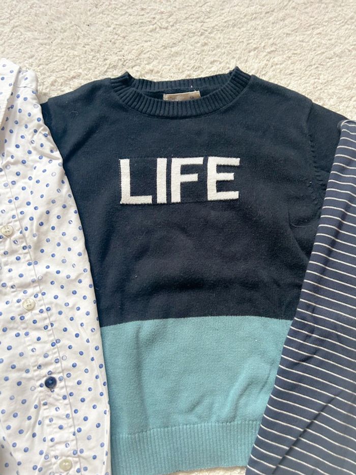 Lot 5 ans polo jean bourget pull LC kids chemise Paul Smith - photo numéro 3