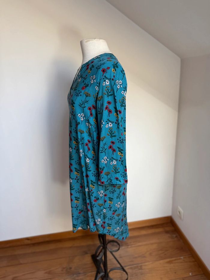 Superbe robe fluide bleue fleurie Monoprix neuve 🌸 38 40 - photo numéro 4