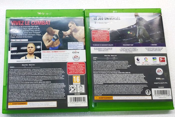 Lot 2 jeux Xbox one FIFA 18 et ufc - photo numéro 3