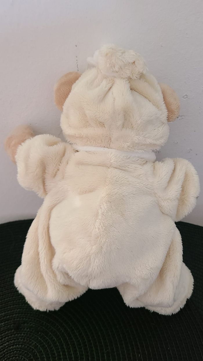 Doudou Peluche OURS beige Combinaison Pyjama jaune Coccinelle - NICOTOY Simba - photo numéro 4