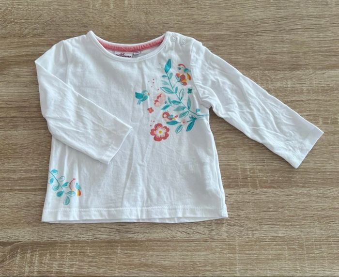 T shirt manches longues bébé fille - Pommette - 74cm 9-12 mois