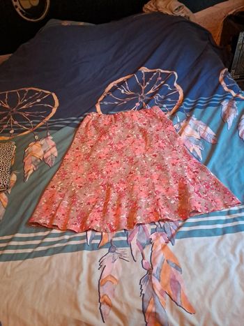 Jupe mi longue à fleur T38