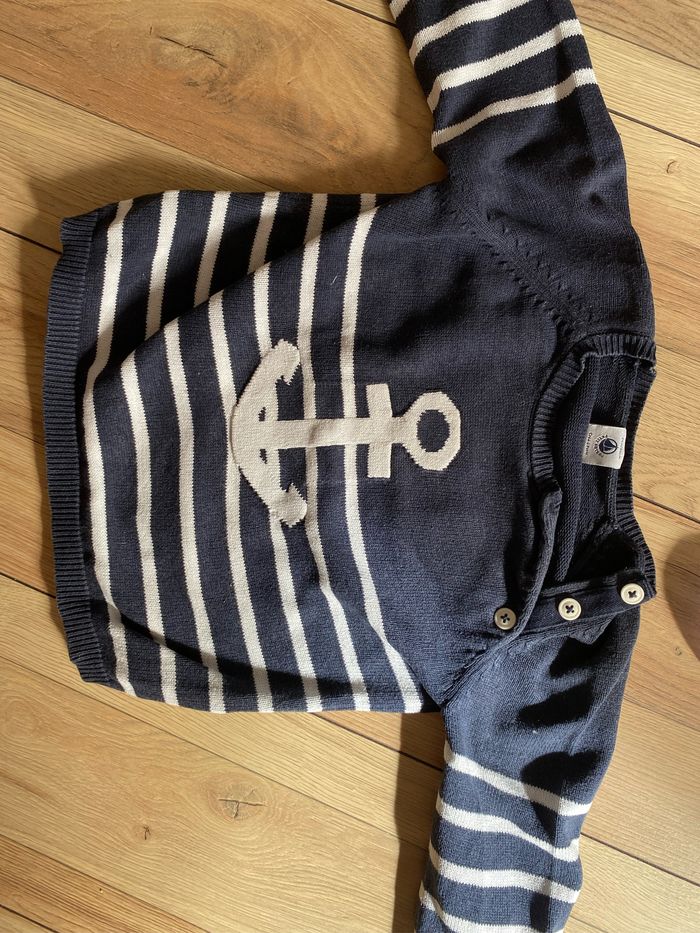 Pull encre marinière - photo numéro 3