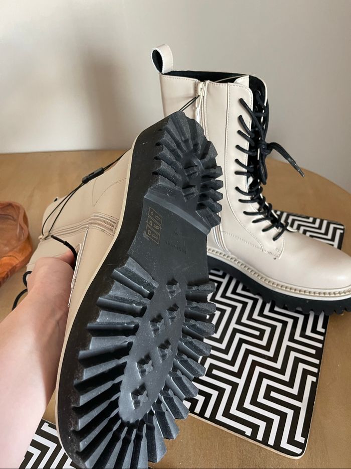 Botte cuir beige rosé neuf - photo numéro 3