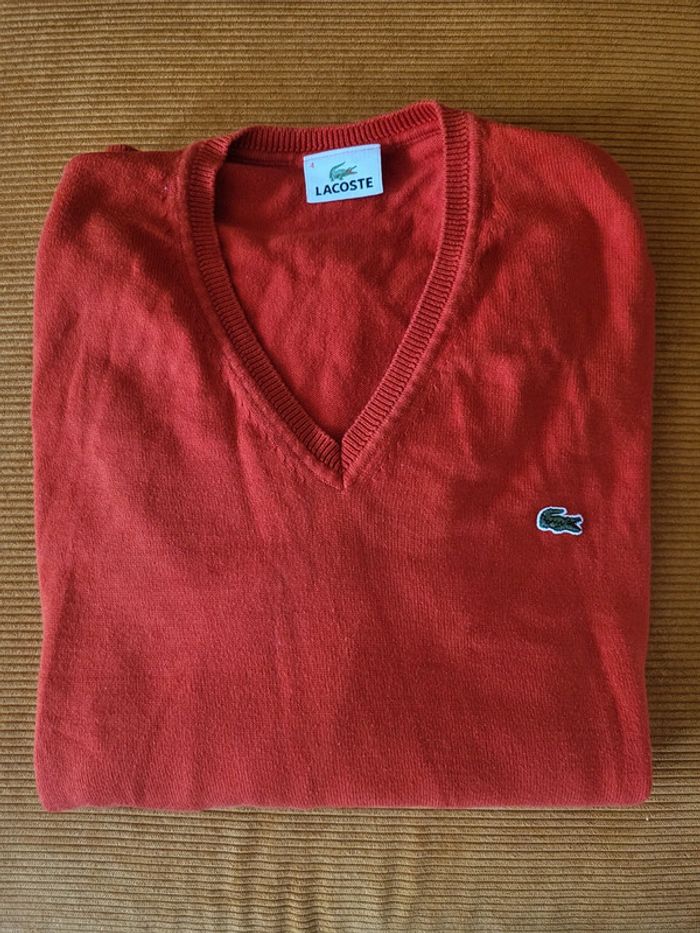 Lacoste V-Neck Sweater - Size 4 (M) 🍊 - photo numéro 2
