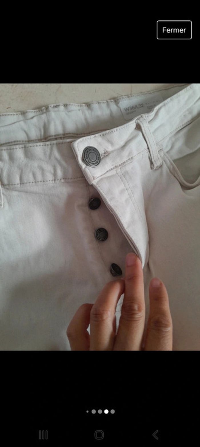 Pantalon jean skinny blanc taille 46 🌺L:110 - photo numéro 6